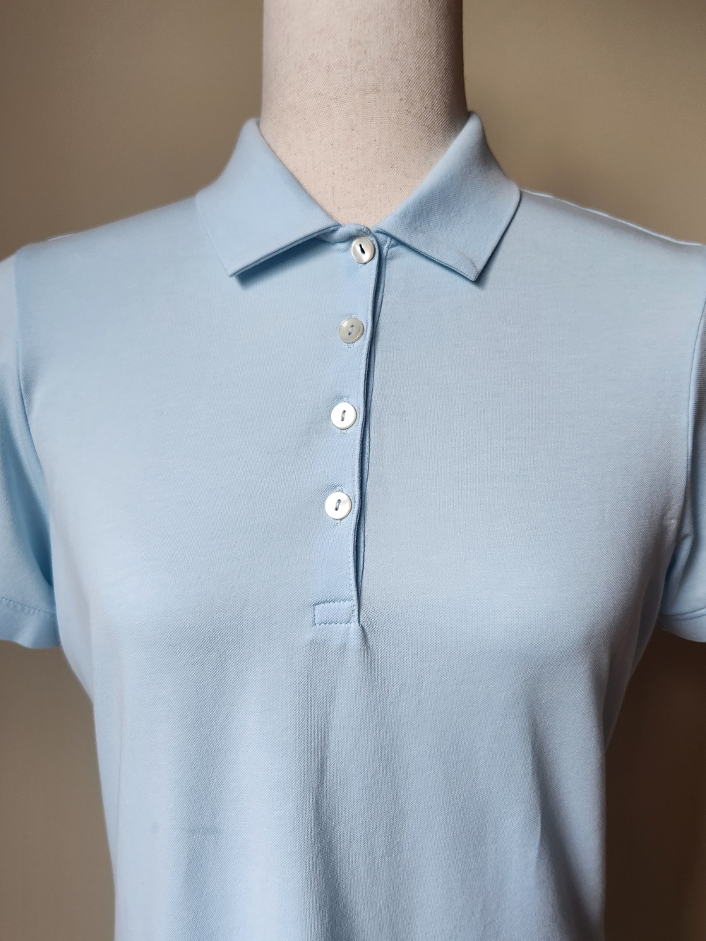 Peter Millar Sky Blue Polo Shirt Small S Short Sleeve Cotton Golf Top